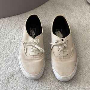 Vans Men's Beige Canvas Sneakers